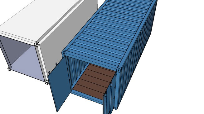 Sketchup model - 20 Foot Shipping Container
