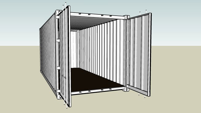 Sketchup model - Shipping Container 20 feet