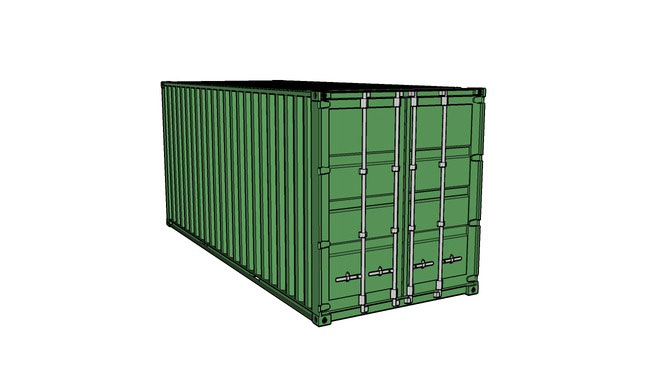 Sketchup model - 20 foot shipping cargo container