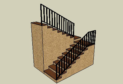 Staircase in SketchUp