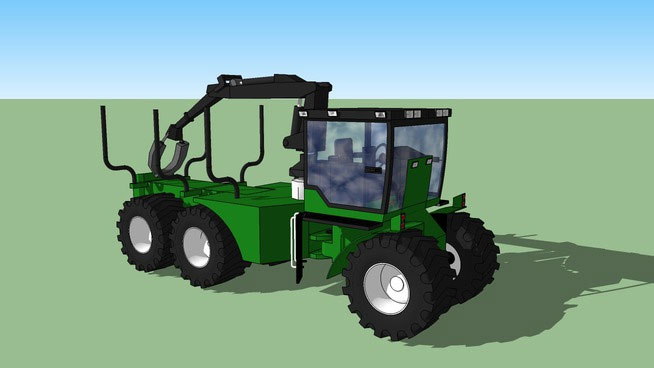 Harvester timber tractor