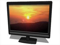 Wide screen HD TV in SketchUp