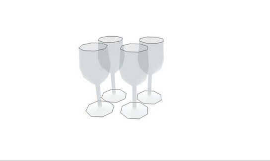 Sketchup model - Glass of wine