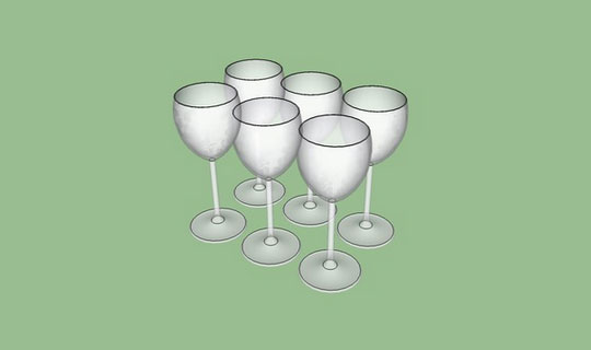 Sketchup model - Tacas wine glass