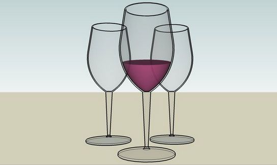 Sketchup model - Riedel Wine Glasses