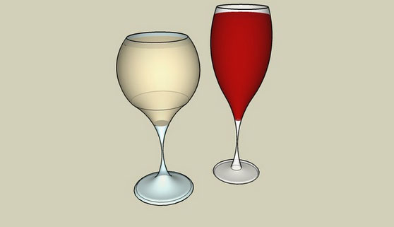 Sketchup model - Wine glasses